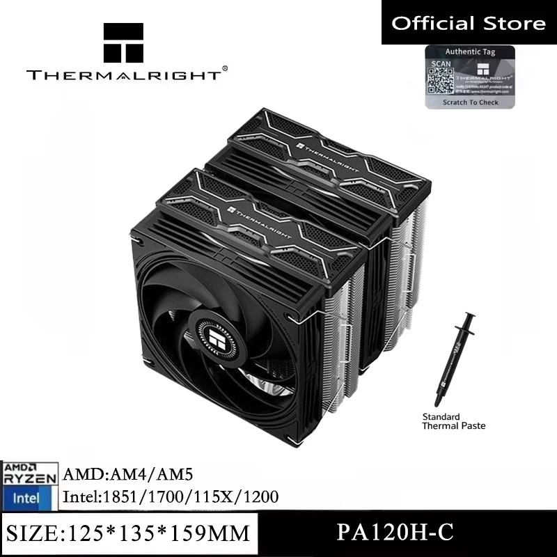 Thermal Paste Cpu - Thermalright PA120H‑C BLACK Dual‑Tower CPU Cooler