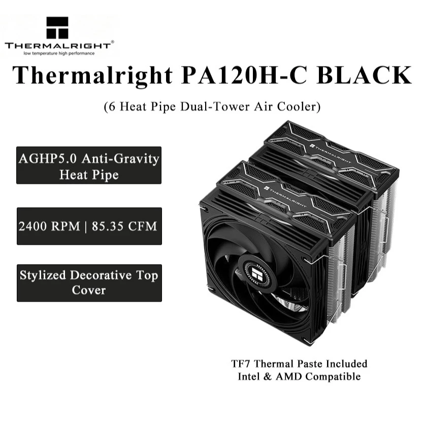 Thermalright PA120H‑C BLACK Du - Thermal Paste Cpu ulasan dan harga